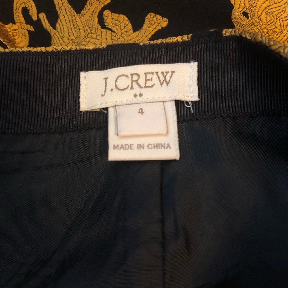 J. Crew Gold and Black Elephant Parade Skirt - Picture 7 of 8